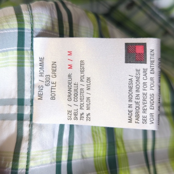 WOOLRICH Tectonic Quick Dry Plaid Snap Front shirt "Bottle Green" Medium - Picture 10 of 10